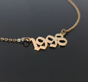 “Old English Number “ Custom Necklace