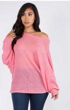 Load image into Gallery viewer, Basically Perfect off the shoulder Sweater,Pink