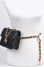 Load image into Gallery viewer, COCO Vegan Leather Chain Fanny Pack