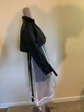 Cargar imagen en el visor de la galería, LEX- Vegan Leather and Chiffon Trench Coat, Jacket