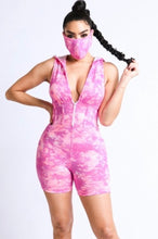 Load image into Gallery viewer, OUT CHERE-Biker Short Romper Set