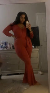 Mya- Open front long sleeve body suit in Red or Black