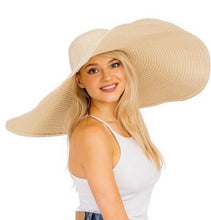 Cargar imagen en el visor de la galería, Major Shade OverSized Beach Hat - Sand