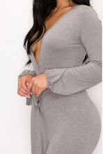 Cargar imagen en el visor de la galería, Mya- Open front long sleeve body suit in Red or Black