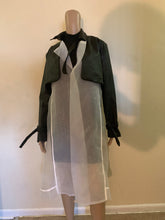 Load image into Gallery viewer, LEX- Vegan Leather and Chiffon Trench Coat, Jacket